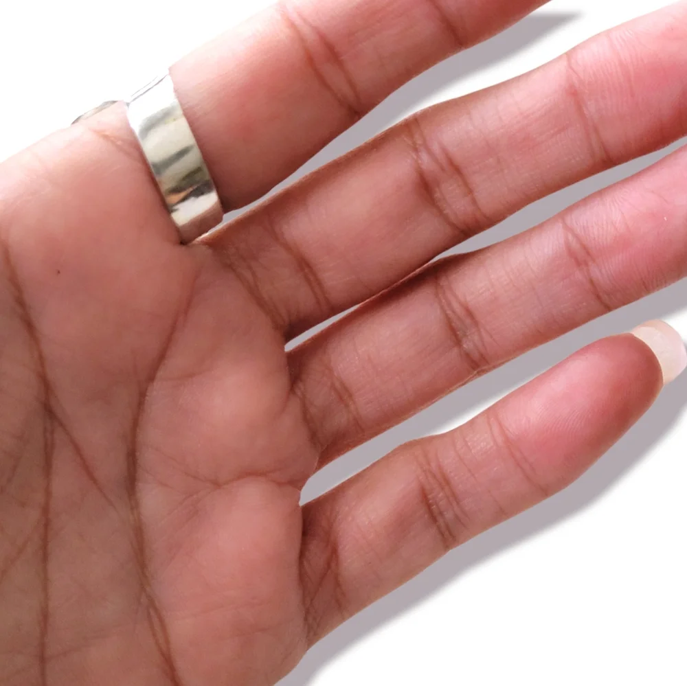 Sterling Silver 925 Bali Boho Artsy Festival Hand Crafted Spoon Ring, 7 & 9 - Picture 4 of 7